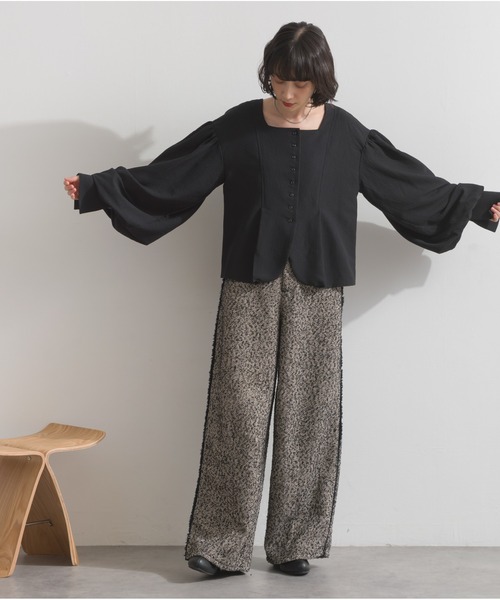 OandI（オーアンドアイ）の「ツイードフリンジカーブパンツ（その他パンツ・レディース・ブラウン/ブラック・FREE）」の16枚目の写真