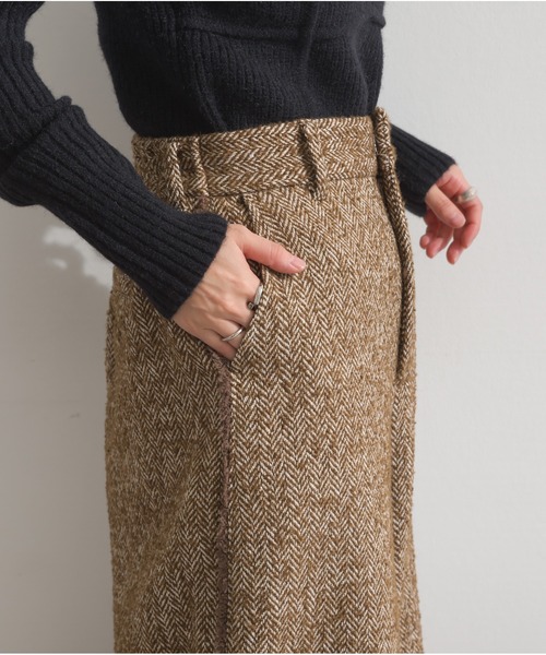 OandI（オーアンドアイ）の「ツイードフリンジカーブパンツ（その他パンツ・レディース・ブラウン/ブラック・FREE）」の5枚目の写真