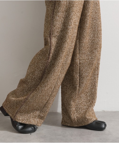 OandI（オーアンドアイ）の「ツイードフリンジカーブパンツ（その他パンツ・レディース・ブラウン/ブラック・FREE）」の7枚目の写真