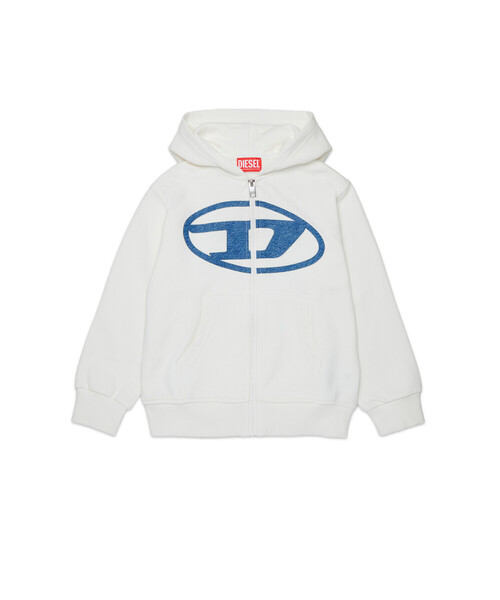 DIESEL（ディーゼル）の「キッズ ジップアップパーカー SLOGY OVER（パーカー・キッズ・ブラック/オフホワイト・16Y/4Y/10Y/12Y/6Y/8Y/14Y）」の12枚目の写真