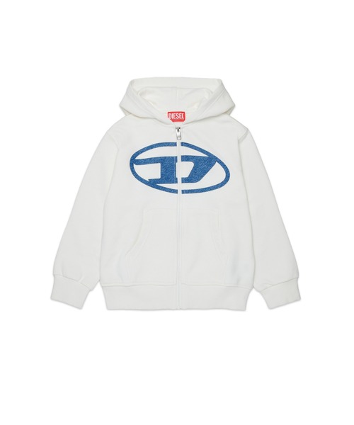 DIESEL（ディーゼル）の「キッズ ジップアップパーカー SLOGY OVER（パーカー・キッズ・ブラック/オフホワイト・16Y/4Y/10Y/12Y/6Y/8Y/14Y）」の9枚目の写真