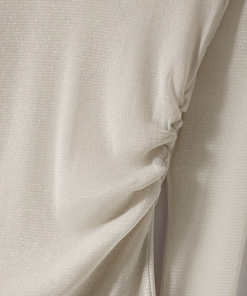 ReRe(リリ)の「ハイネック×シアーメッシュトップス(Tシャツ/カットソー・レディース・ベージュ/ブラック・LARGE/MEDIUM)」の19枚目の写真