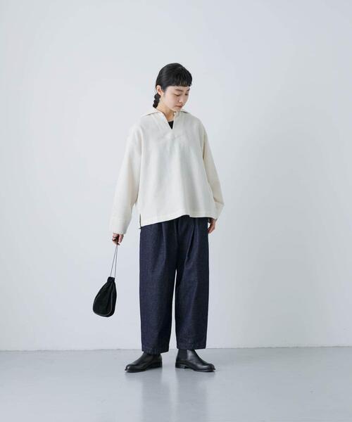 かぐれ（カグレ）の「デニムクロップドパンツ（デニムパンツ・レディース・インディゴブルー・FREE）」の5枚目の写真