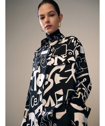 TOSE（トセ）の「トセシグネチャーロゴロングシャツブラック（シャツ/ブラウス）」