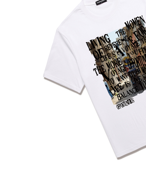 VANNWORKS(バンワークス)の「COLOR BALANCE TYPO オーバーサイズ 半袖Tシャツ (VS0123) ホワイト(Tシャツ/カットソー・レディース・その他・SMALL/MEDIUM/LARGE/X-LARGE/XX-LARGE)」の3枚目の写真