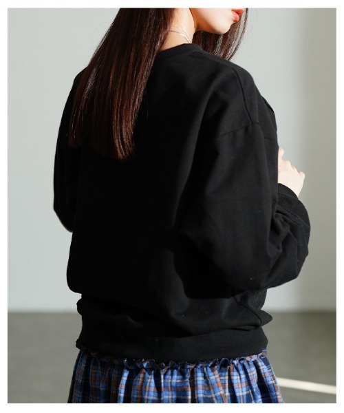 Sawa a la mode（サワアラモード）の「花柄コード刺繍スウェットプルオーバー（スウェット・レディース・ブラック・FREE）」の22枚目の写真