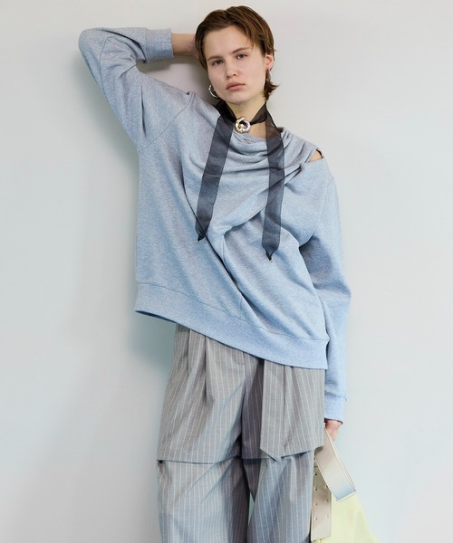MAISON SPECIAL ツイストカットオフスウェット MAISON SPECIAL（メゾンスペシャル）の「Twist Cut-Off Sweat Top