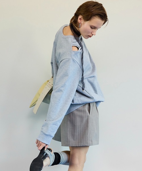 Twist Cut-Off Sweat Top/ツイストカットオフスウェットトップ