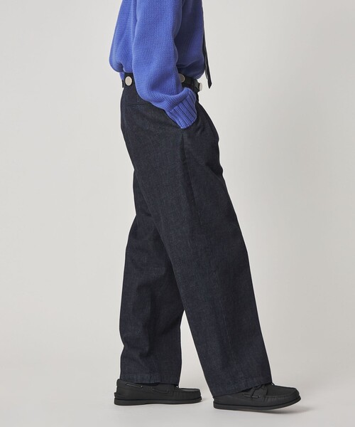 Steven Alan（スティーブンアラン）の「＜Steven Alan＞ 13.5oz デニム インツープリーツ ドレス トラウザーズ（スラックス・メンズ・ネイビー/ブラック・S/M/L/XL）」の8枚目の写真