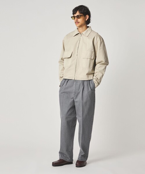 Steven Alan（スティーブンアラン）の「＜Steven Alan＞ 13.5oz デニム インツープリーツ ドレス トラウザーズ（スラックス・メンズ・ネイビー/ブラック・S/M/L/XL）」の3枚目の写真