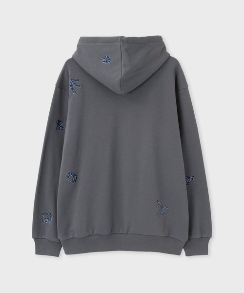 Paul Smith（ポールスミス）の「"Travel Print" パーカ / 163508 182T（パーカー・メンズ・グレー/ブラック・MEDIUM/X-LARGE/LARGE）」の4枚目の写真