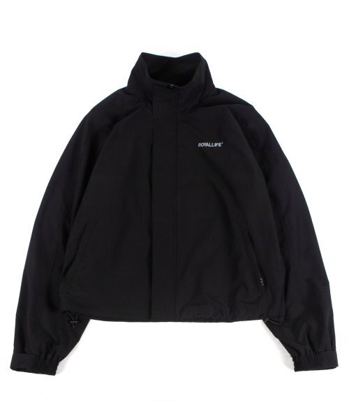 ROYALLIFE(ロイヤルライフ)の「RLCHJ1101 ハイネックトラックジャケット - ブラック(ナイロンジャケット・メンズ・ブラック・MEDIUM/LARGE)」の1枚目の写真