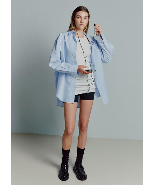 MINA SONG（ミナソン）の「ESSENTIAL SHIRT - BONDI BLUE（シャツ/ブラウス・レディース・その他・FREE）」の3枚目の写真