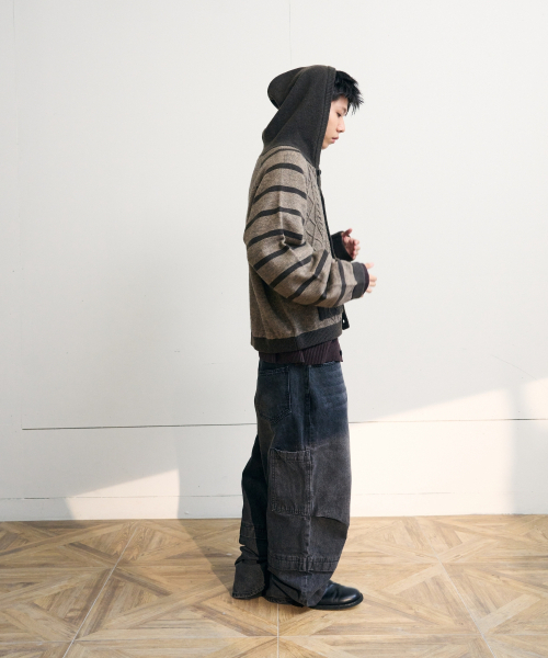 eastserviceshop(イーストサービスショップ)の「ワンポケットフラッシュデニムパンツ - ブラック(デニムパンツ・レディース・その他・46/48/50)」の3枚目の写真