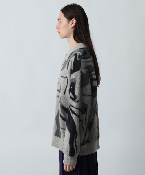 HARE(ハレ)の「ガラシャギーニットポロ(HARE)(ニット/セーター・メンズ・オレンジ/ブラック/グレー・FREE)」の19枚目の写真