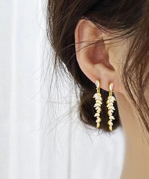 ピアス リーフ」に該当するゴールド/金色系のレディースファッション 