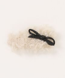 VIBGYOR Women | 【float】もこもこ リボン付き パッチンピン(ヘアピン)