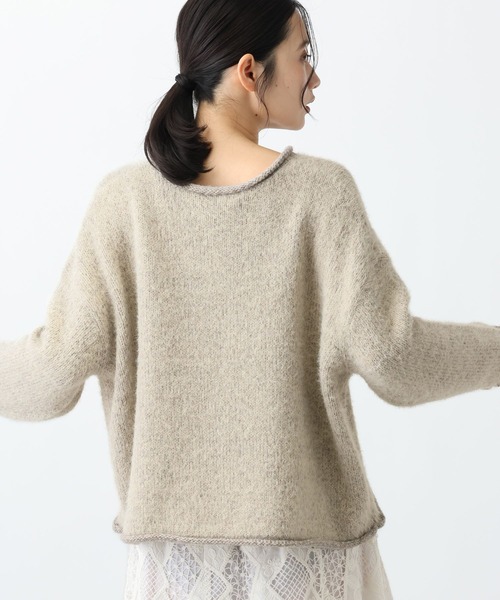 studio CLIP(スタディオクリップ)の「《natural by clip》3.5ゲージフェレットタッチプルオーバー(ニット/セーター・レディース・チャコール/ブルー/グレイッシュベージュ・FREE)」の7枚目の写真