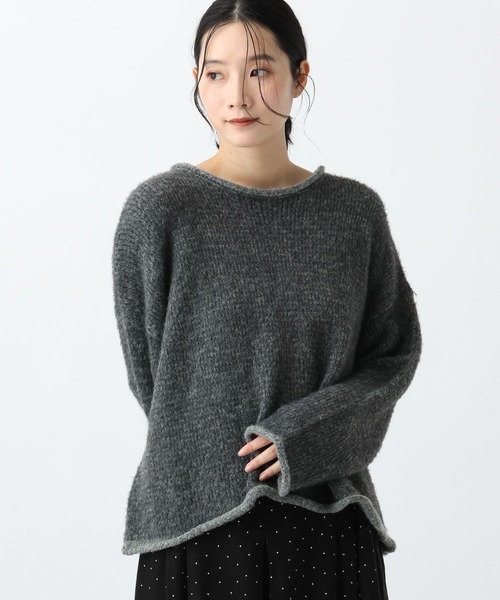 studio CLIP(スタディオクリップ)の「《natural by clip》3.5ゲージフェレットタッチプルオーバー(ニット/セーター・レディース・チャコール/ブルー/グレイッシュベージュ・FREE)」の21枚目の写真
