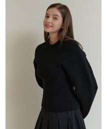 RE_L（リエル）の「Peony volume knit (black)（ニット/セーター）」
