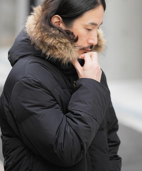 ITEMS URBANRESEARCH（アイテムズ アーバンリサーチ）の「770FP 撥水ベルテッドダウンコート（ダウンジャケット/コート・メンズ・ネイビー/ブラック・LARGE/MEDIUM）」の5枚目の写真