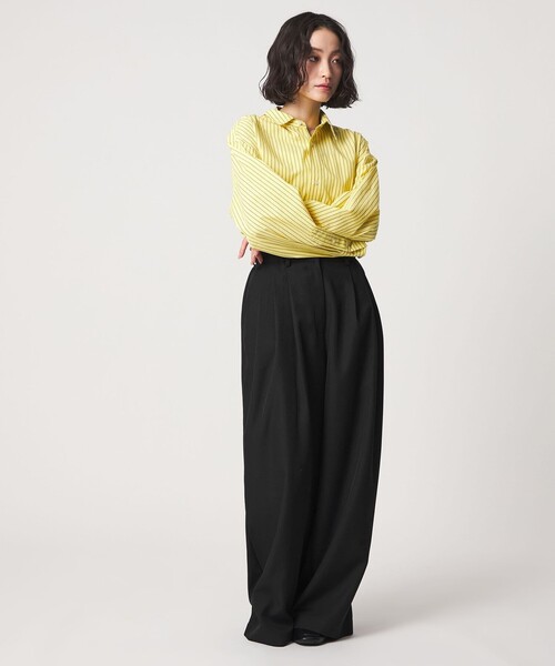 CITEN（シテン）の「＜CITEN＞3タックイージーワイドパンツ（その他パンツ・レディース・ブラック/ベージュ/グレー系・M/S/L）」の8枚目の写真
