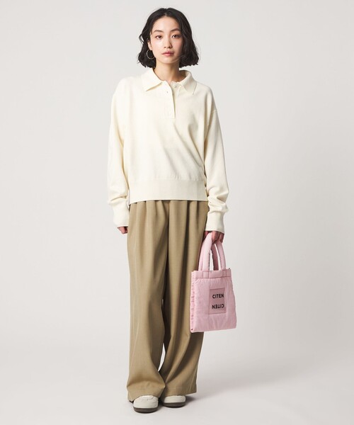 CITEN（シテン）の「＜CITEN＞3タックイージーワイドパンツ（その他パンツ・レディース・ブラック/ベージュ/グレー系・M/S/L）」の10枚目の写真