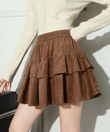 春の毎日を彩る、大人可愛いコーデュロイティアードミニスカート