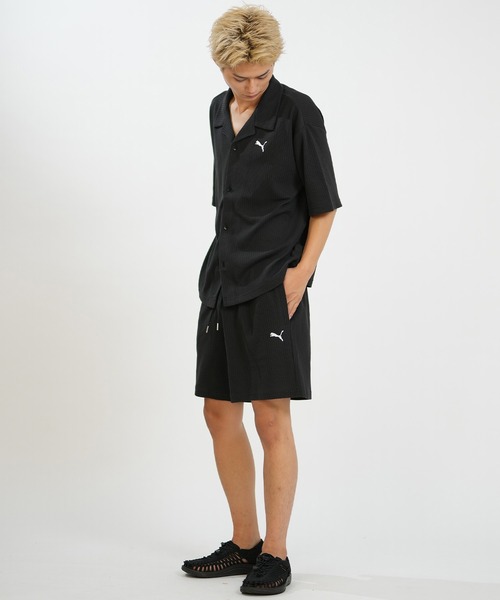 PUMA(プーマ)の「PUMA/プーマ メンズ ショーツ ワッフル生地 ワンポイント シンプル 636802(その他パンツ・メンズ・ブラック/グレイッシュベージュ・XL/L/M)」の7枚目の写真