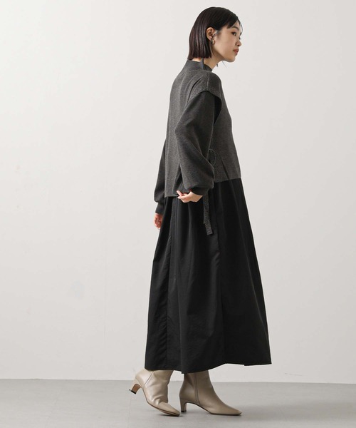 Gready Brilliant（グレディブリリアン）の「ベスト×ニットワンピｓｅｔ（ワンピース・レディース・チャコールグレー/ベージュ・FREE）」の6枚目の写真