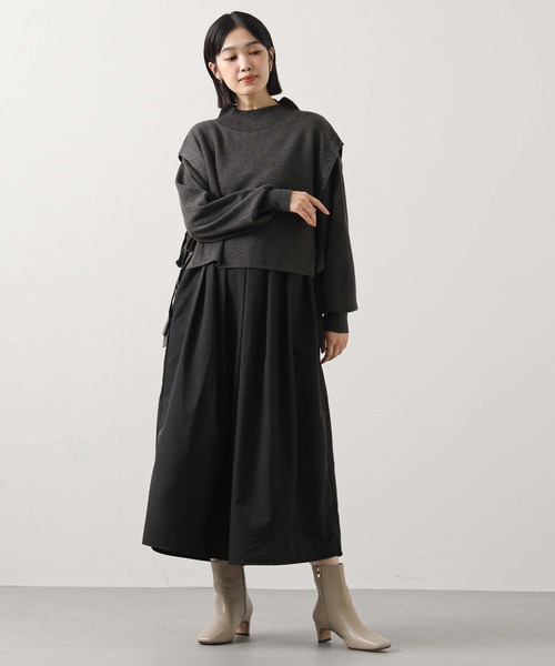 Gready Brilliant（グレディブリリアン）の「ベスト×ニットワンピｓｅｔ（ワンピース・レディース・チャコールグレー/ベージュ・FREE）」の7枚目の写真