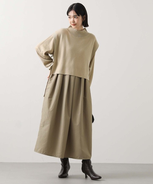 Gready Brilliant（グレディブリリアン）の「ベスト×ニットワンピｓｅｔ（ワンピース・レディース・チャコールグレー/ベージュ・FREE）」の11枚目の写真