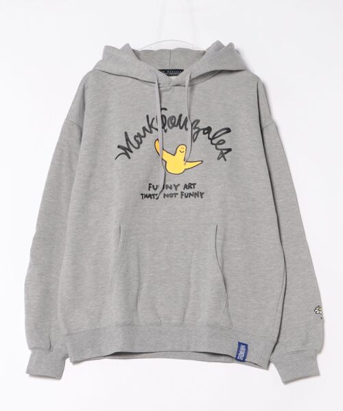 RiNc (リンク)の「【 MARK GONZALES 】 エンジェル プリント ロゴ プルオーバーパーカー(パーカー・メンズ・杢グレー/ブラック/ホワイト・M/L/XL)」の3枚目の写真