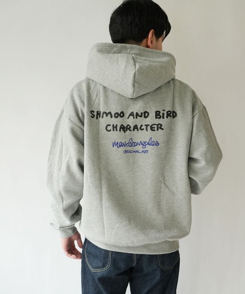 RiNc (リンク)の「【 MARK GONZALES 】 エンジェル プリント ロゴ プルオーバーパーカー(パーカー・メンズ・杢グレー/ブラック/ホワイト・M/L/XL)」の9枚目の写真