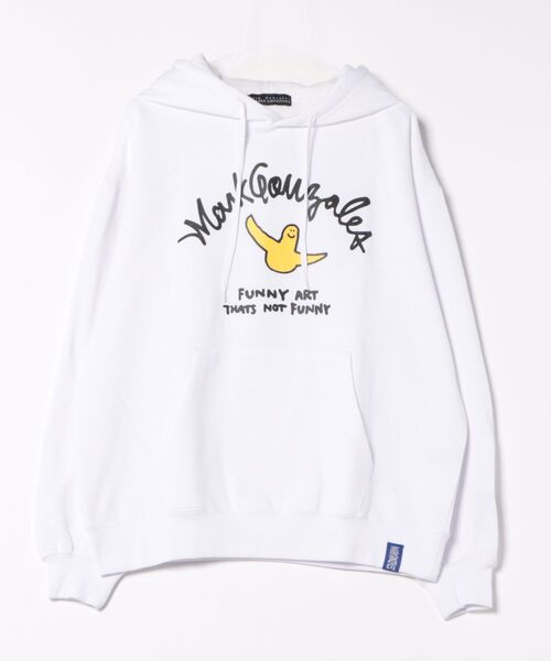 RiNc (リンク)の「【 MARK GONZALES 】 エンジェル プリント ロゴ プルオーバーパーカー(パーカー・メンズ・杢グレー/ブラック/ホワイト・M/L/XL)」の10枚目の写真