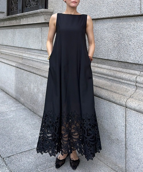 JENNE(ジェンヌ)の「エアリーサマーレースワンピース(ワンピース・レディース・ホワイト/ブラック・SMALL/MEDIUM)」の4枚目の写真