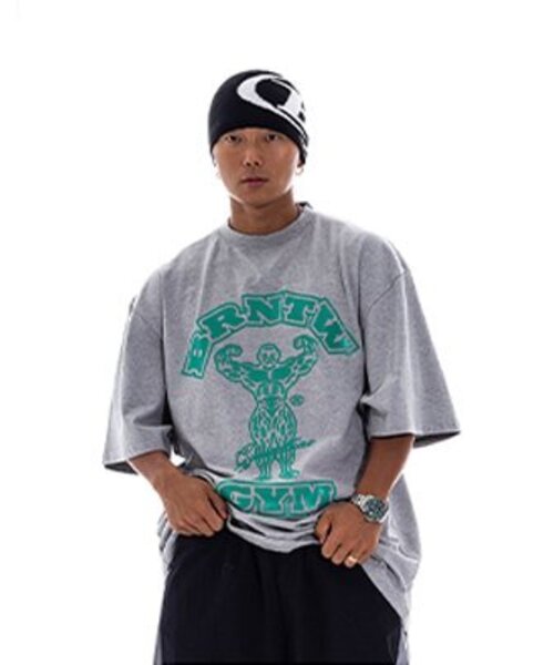 BORN TO WIN（ボーントゥウィン）の「RAISEBORN OVER FIT T-SHIRTS [MELANGE GREY]（Tシャツ/カットソー・メンズ・その他・1/2/3）」の3枚目の写真