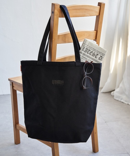 UNIVERSAL OVERALL（ユニバーサルオーバーオール）の「UNIVERSAL OVERALL ユニバーサルオーバーオール キャンバスダブルフェイストートバッグ（トートバッグ・メンズ・ブラック/グレー/オフホワイト/ライトグリーン・FREE）」の3枚目の写真