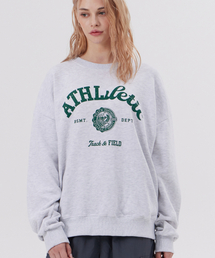 BSMT（ベースメントアーカイブ）の「オーバーサイズアスレチックスウェットシャツバックメランジ（スウェット）」