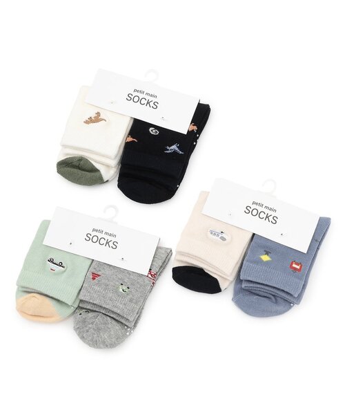 petit main（プティマイン）の「アソートクルーソックス2P（ソックス/靴下・キッズ・ベージュ/ミント/オフホワイト・S/M/SS/L）」の9枚目の写真