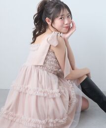 MAJESTIC LEGON | ∞フリルチュールミニワンピース(ワンピース)
