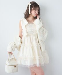 MAJESTIC LEGON | ∞フリルチュールミニワンピース(ワンピース)