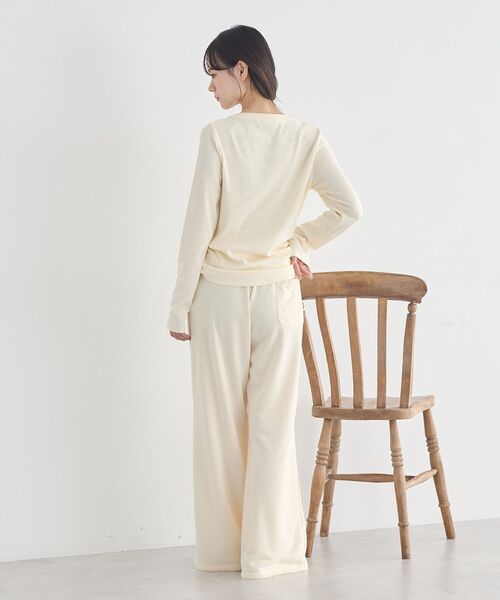 earth music&ecology（アースミュージックアンドエコロジー）の「miffy /earth 刺繍スウェットパンツ（スウェットパンツ・レディース・杢グレー/グレー系その他/クリーム・FREE）」の14枚目の写真