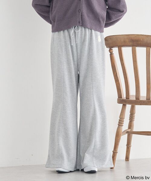 earth music&ecology（アースミュージックアンドエコロジー）の「miffy /earth 刺繍スウェットパンツ（スウェットパンツ・レディース・杢グレー/グレー系その他/クリーム・FREE）」の15枚目の写真