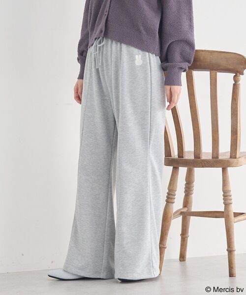 earth music&ecology（アースミュージックアンドエコロジー）の「miffy /earth 刺繍スウェットパンツ（スウェットパンツ・レディース・杢グレー/グレー系その他/クリーム・FREE）」の16枚目の写真