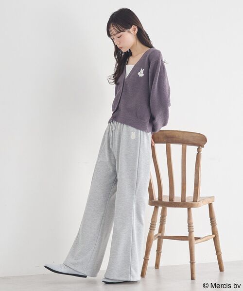 earth music&ecology（アースミュージックアンドエコロジー）の「miffy /earth 刺繍スウェットパンツ（スウェットパンツ・レディース・杢グレー/グレー系その他/クリーム・FREE）」の19枚目の写真