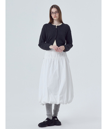 String Balloon Long Skirt, Ivory