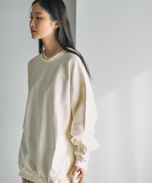 LEPSIM（レプシィム）の「BIG裏毛長袖チュニック　632568（スウェット・レディース・ブラック/アイボリー/ライトグレー/イエロー系その他・FREE）」の8枚目の写真