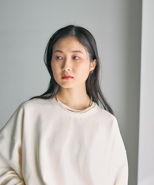 LEPSIM（レプシィム）の「BIG裏毛長袖チュニック　632568（スウェット・レディース・ブラック/アイボリー/ライトグレー/イエロー系その他・FREE）」の10枚目の写真