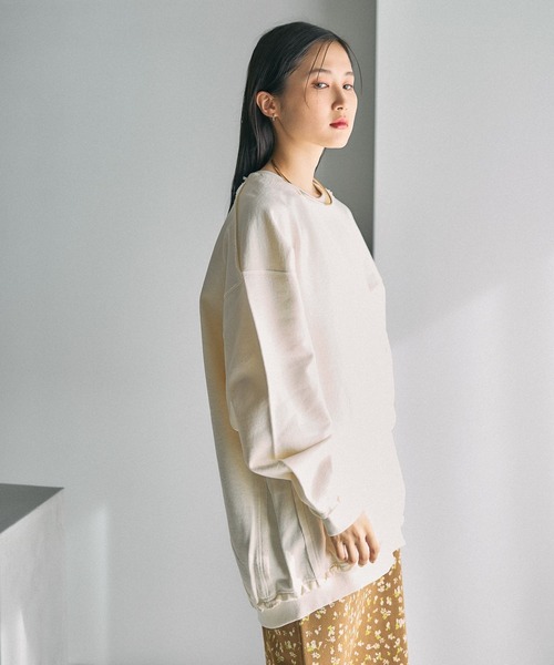 LEPSIM（レプシィム）の「BIG裏毛長袖チュニック　632568（スウェット・レディース・ブラック/アイボリー/ライトグレー/イエロー系その他・FREE）」の11枚目の写真